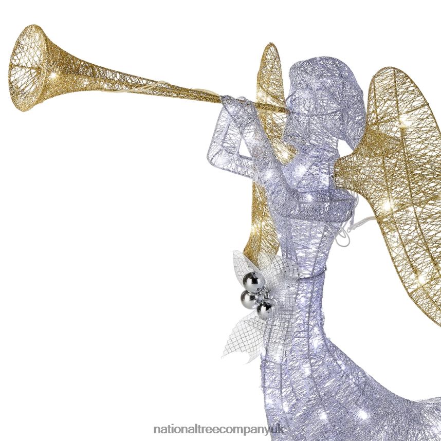 decoration | National Tree Company 48\ Silver Angel Decor with White LED Lights F2L4F668